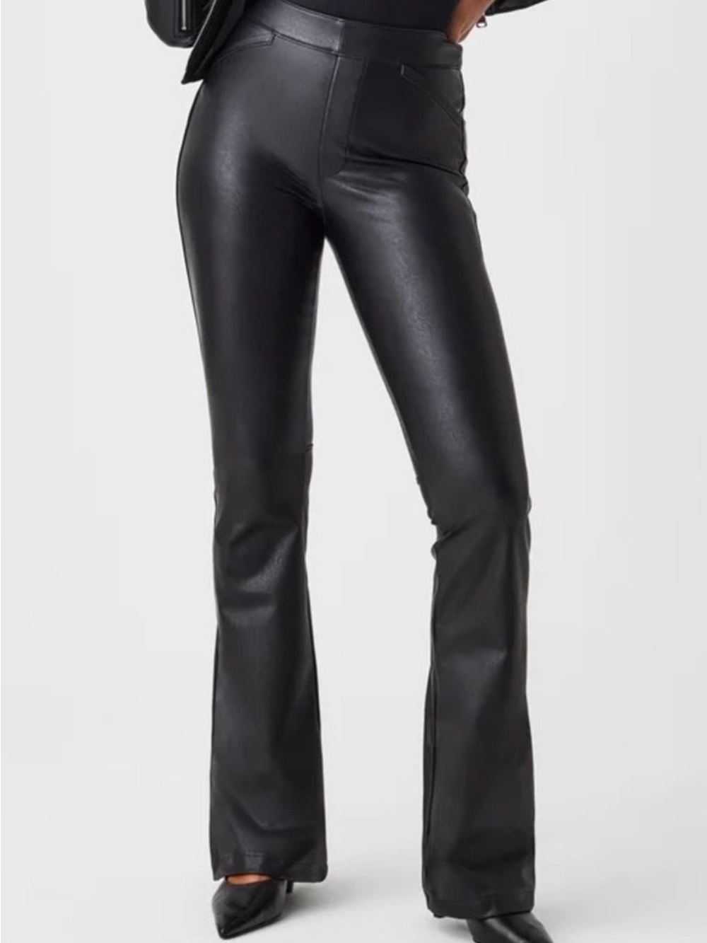 NWT Spanx Leather-Like Flare Pant